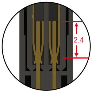 One27 UEberstecksicherheit Pictogramm schwarzer Rand
